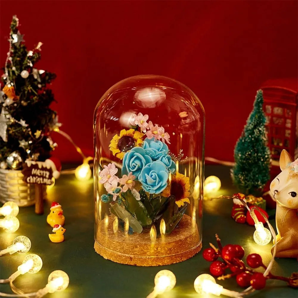 Cloche Verre "Eternal Glass Dome" Bois