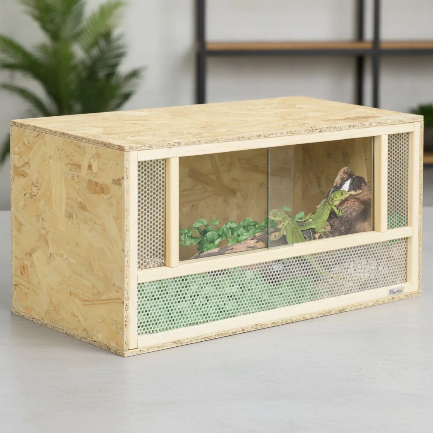 Terrarium OSB PawHut 80x40x40cm - Habitat Naturel Reptiles