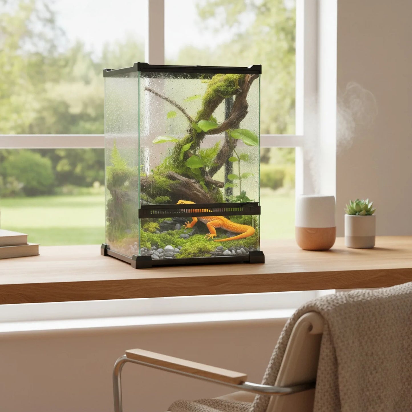Terrarium Reptile Verre Trempé 12L PawHut