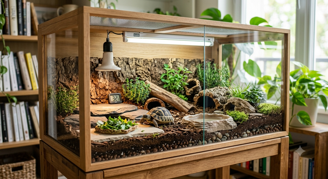 Que mettre dans un terrarium pour tortue terrestre ?