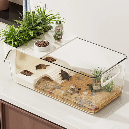 Habitat Tortue Multifonction : Bain, Repos & Jeu