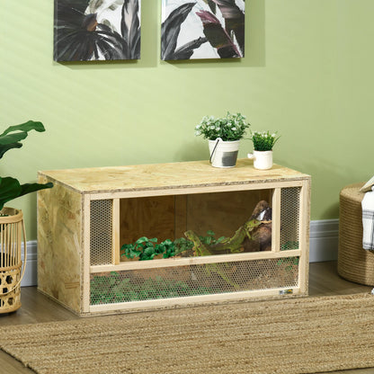 Terrarium OSB PawHut 80x40x40cm - Habitat Naturel Reptiles