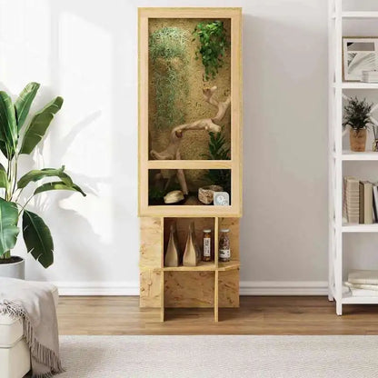 Terrarium OSB 50x50x150cm - Design Naturel & Fonctionnel