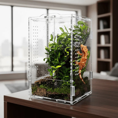 Terrarium Acrylique Transparent pour Reptiles et Arachnides