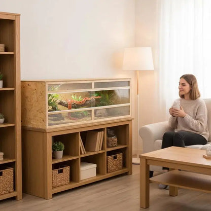 Grand Terrarium Bois Reptiles & Amphibiens 144cm