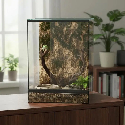 Terrarium Verre 30x30x40cm - Vue 360°