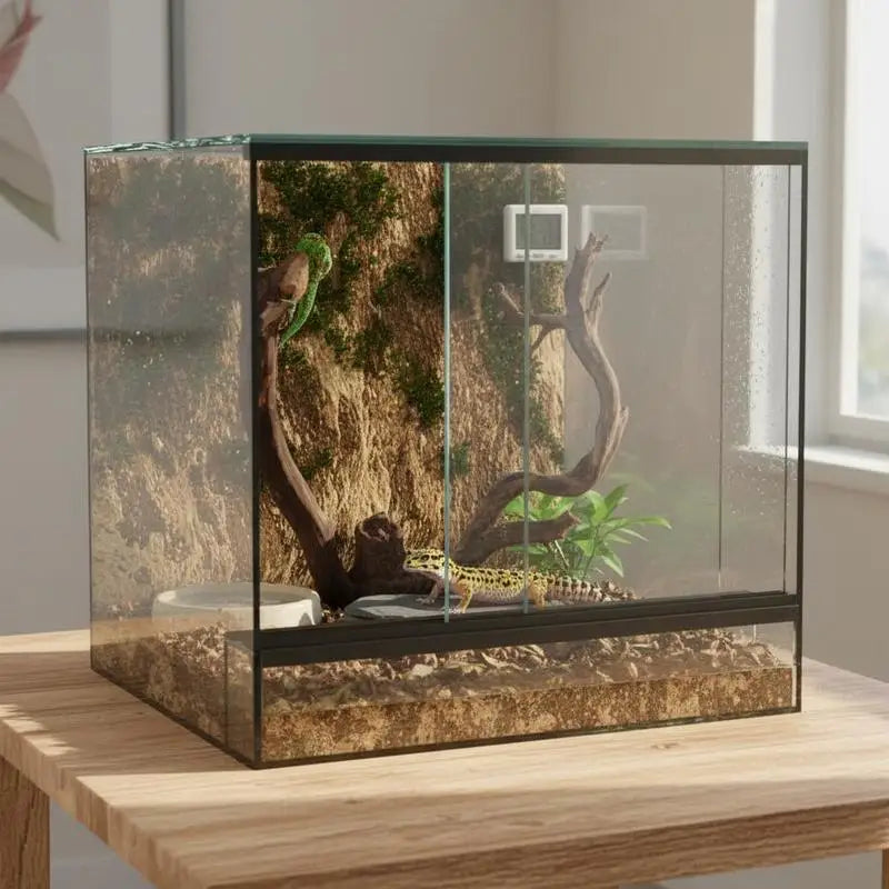 Terrarium Verre 30x30x30cm : Habitat Panoramique Reptiles