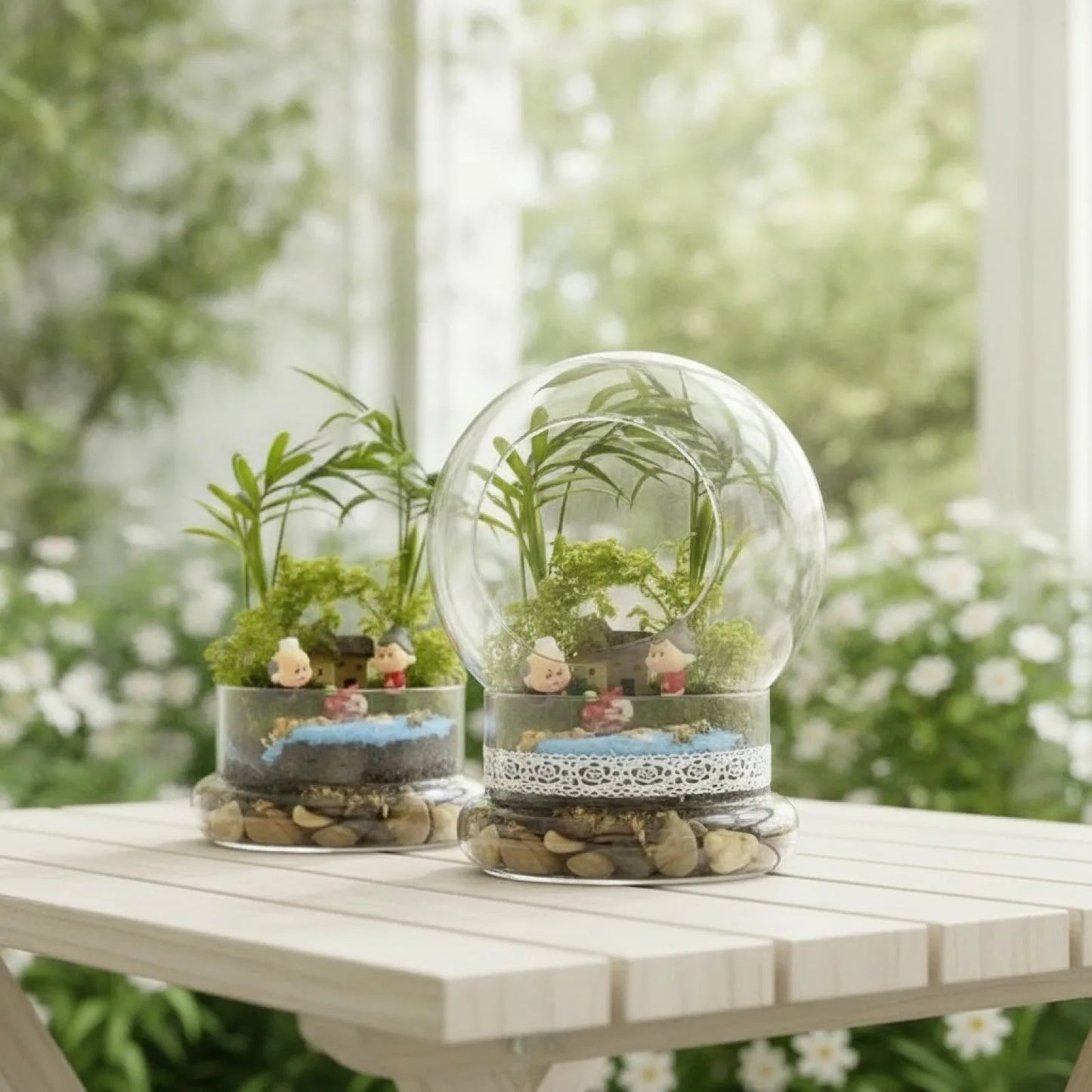 Terrarium Sphérique Fait Main - Jardin Miniature & Déco