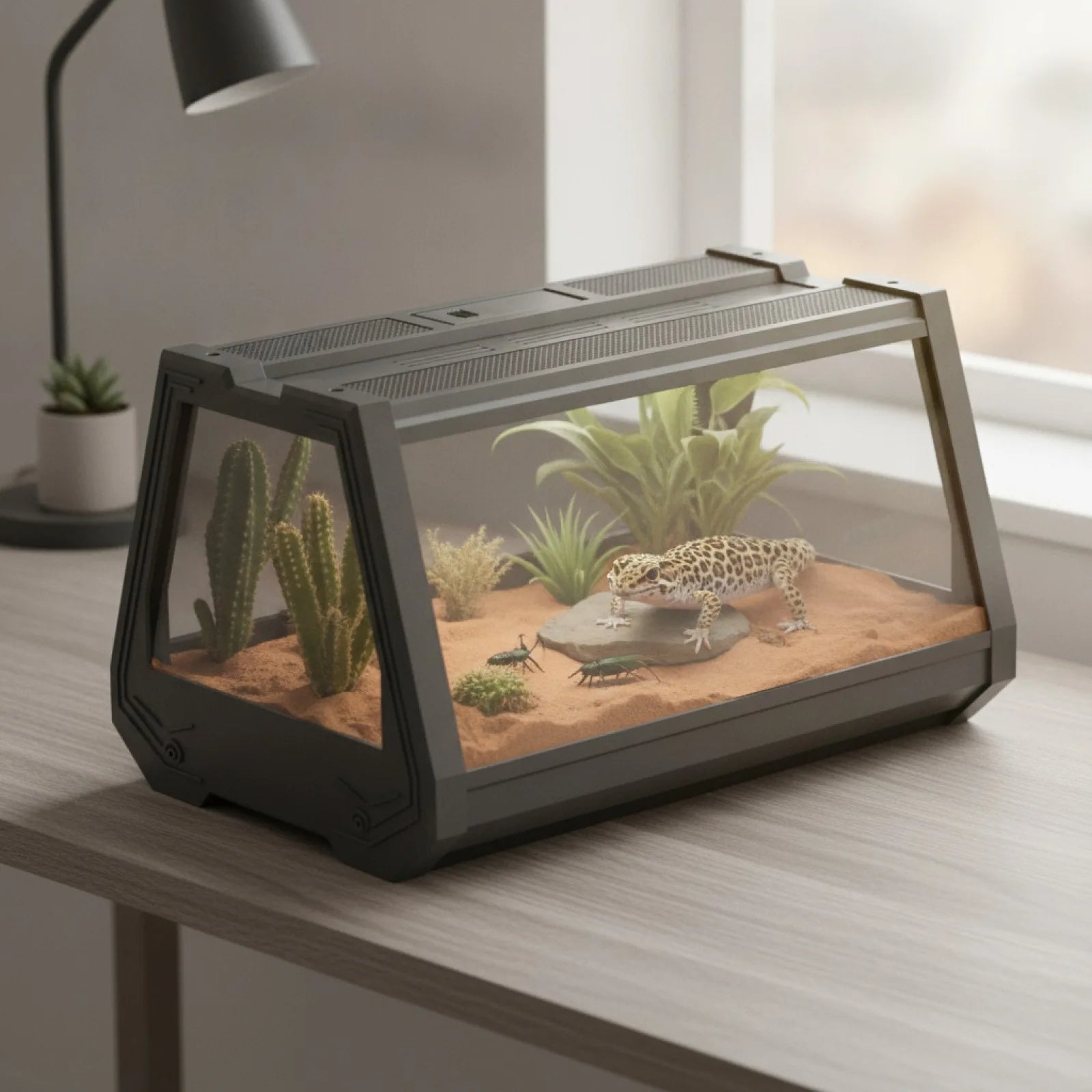 Terrarium Ventilée miflame : Habitat Sécurisé pour Reptiles