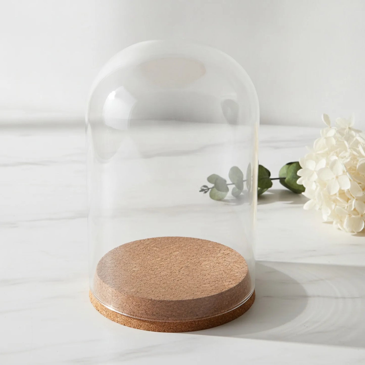 Cloche Verre "Eternal Glass Dome" Bois