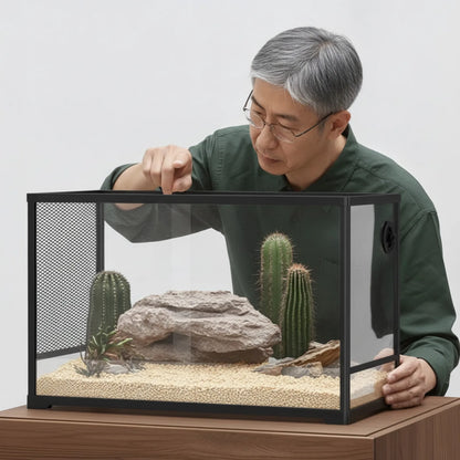 Terrarium Écologique Verre & Plastique pour Reptiles