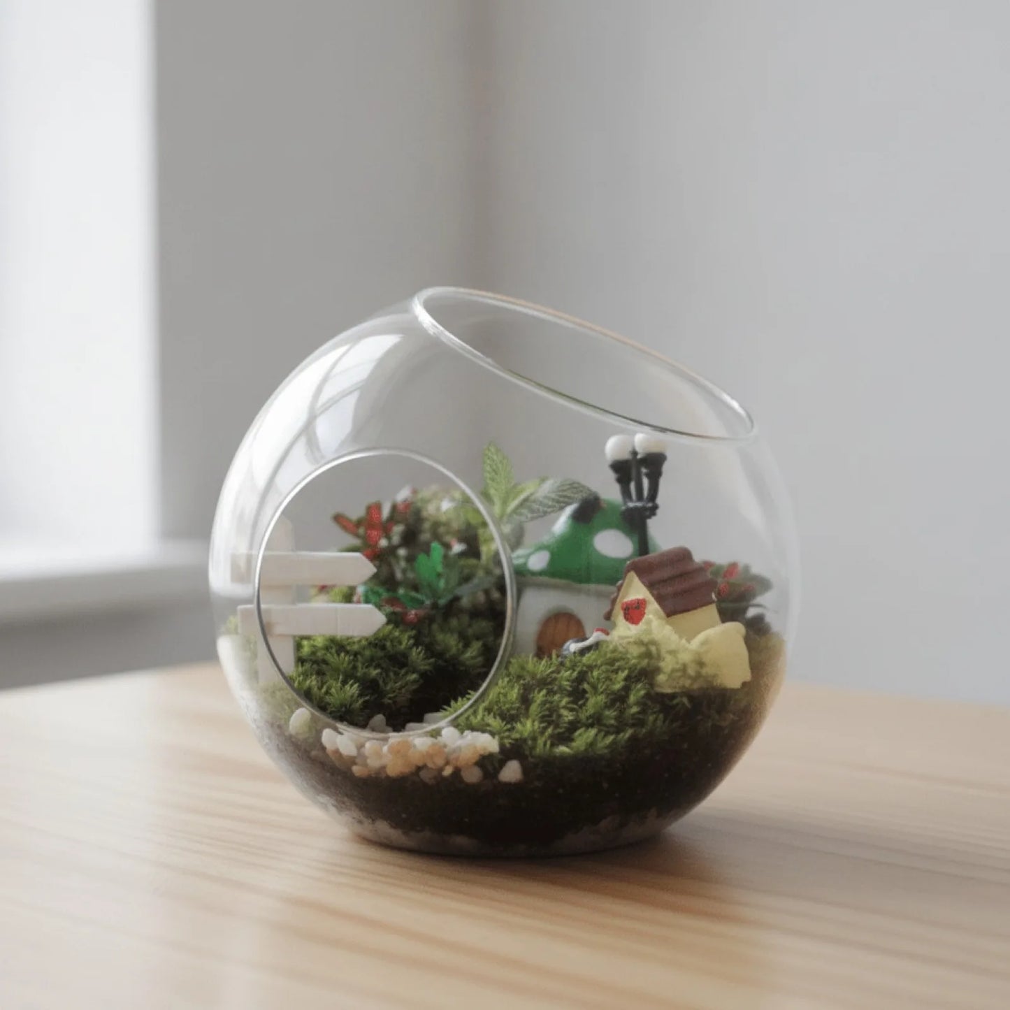 Vase Boule Verre Transparent pour Plantes