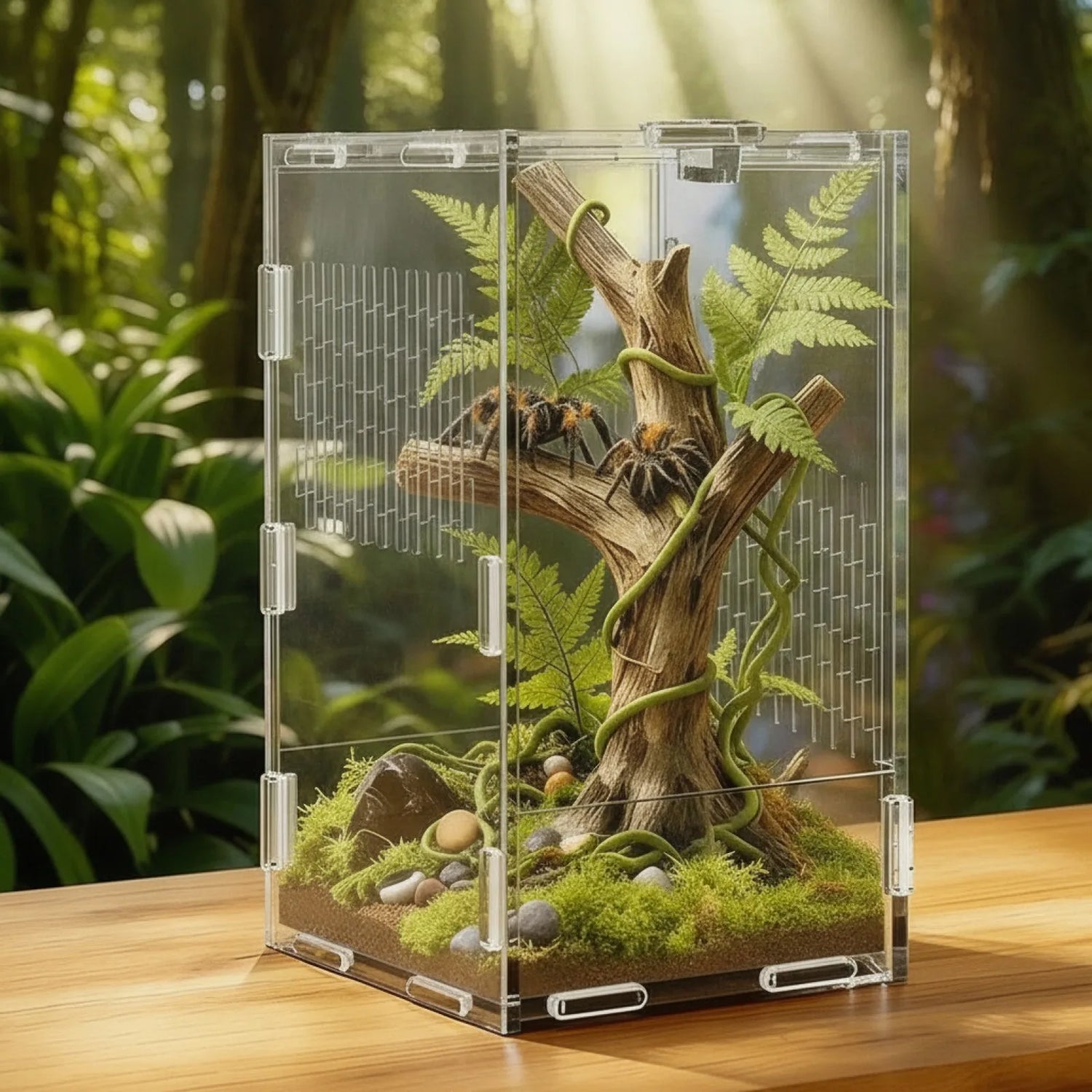 Habitat Acrylique Transparent 360° pour Petits Animaux