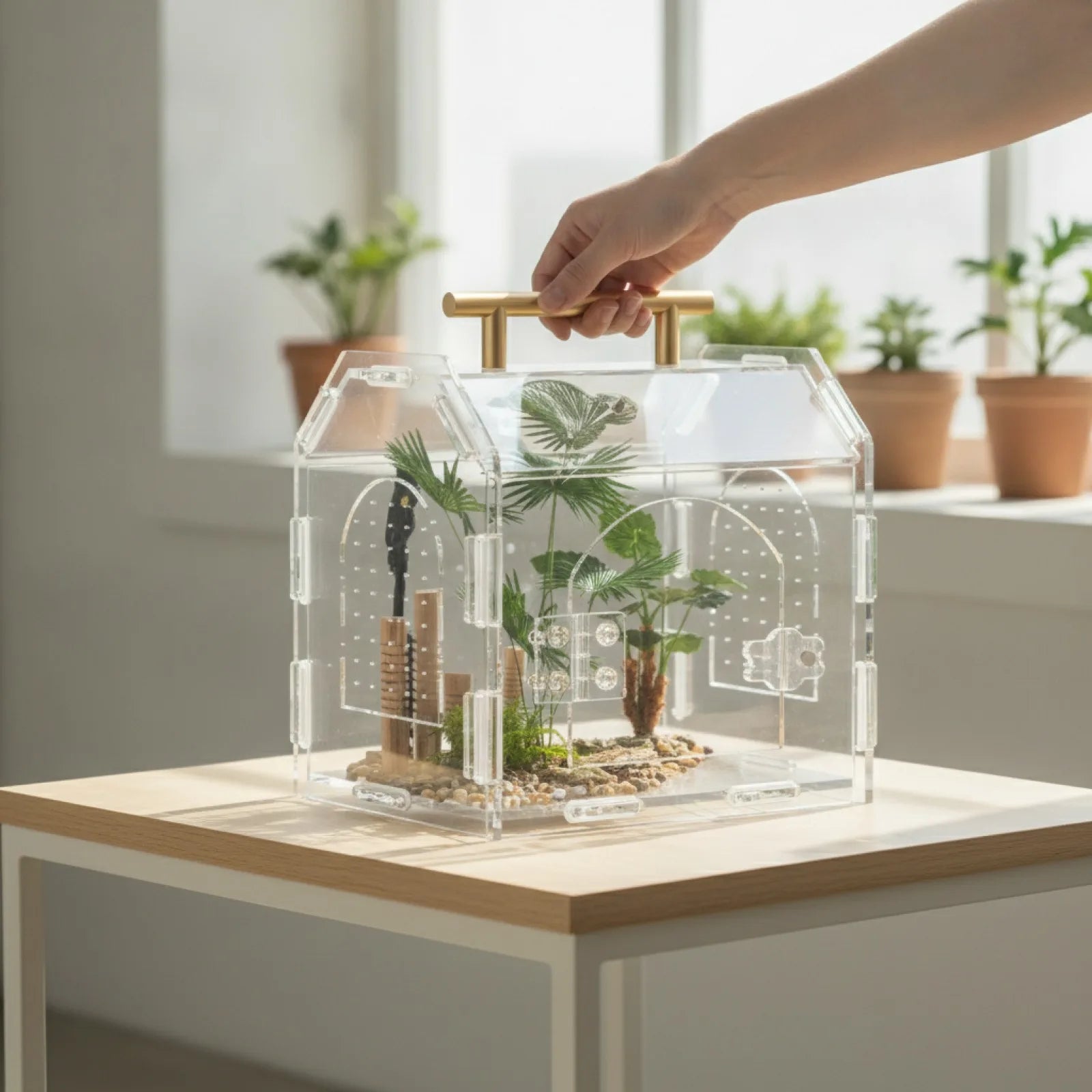 Terrarium Portable 360° pour Reptiles & Insectes