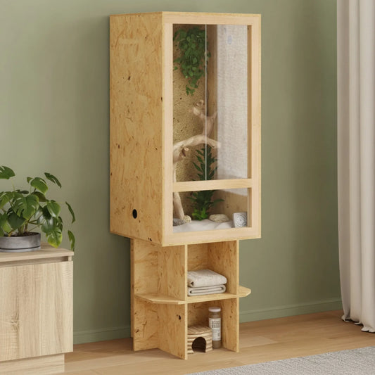 Terrarium OSB 50x50x150cm - Design Naturel & Fonctionnel