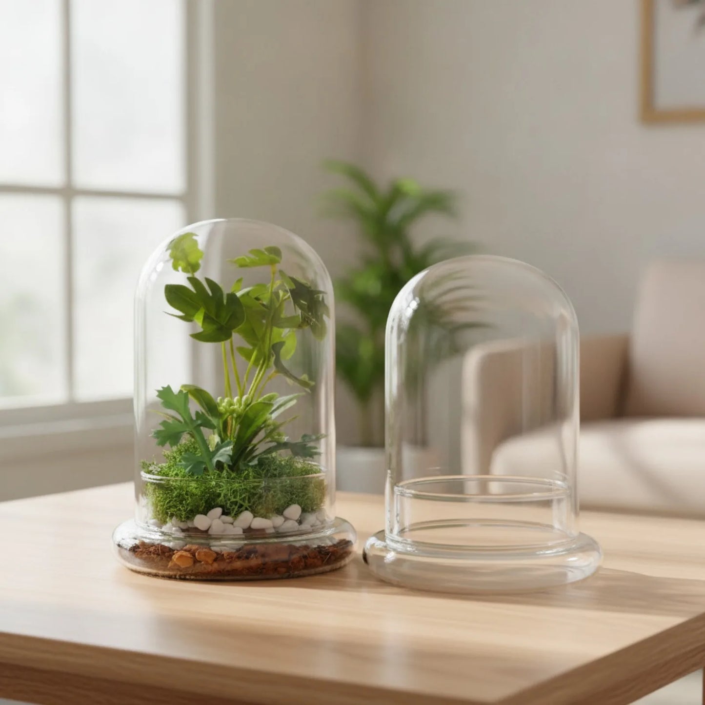 Cloche Terrarium Verre Borosilicaté Moderne