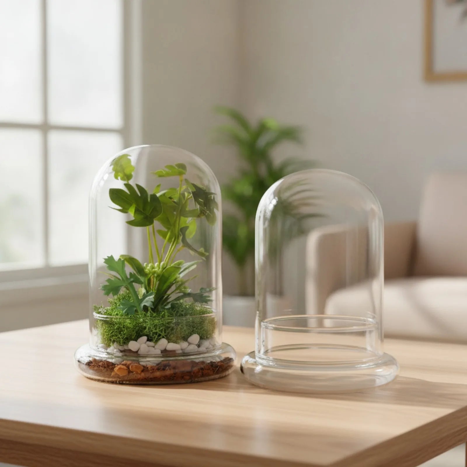 Cloche Terrarium Verre Borosilicaté Moderne