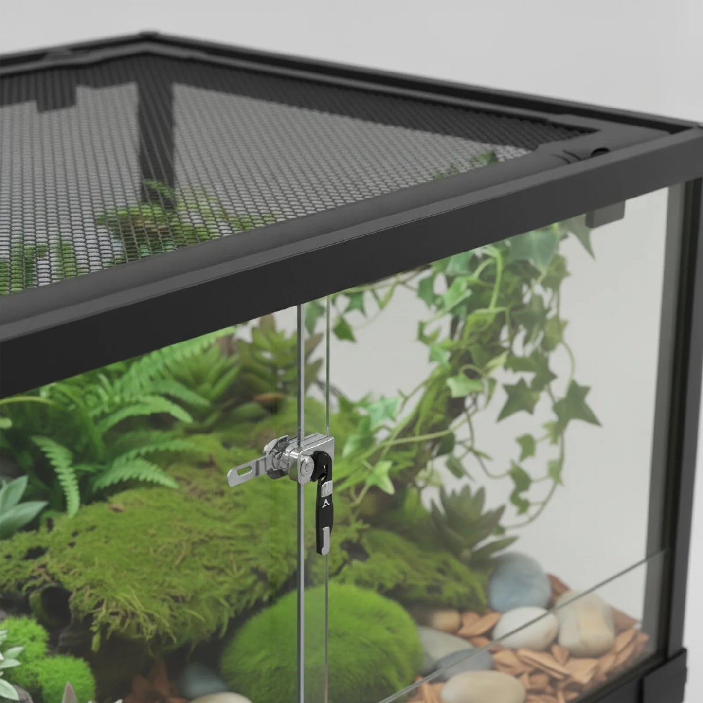 Terrarium PawHut 86L Verre Panoramique 360°