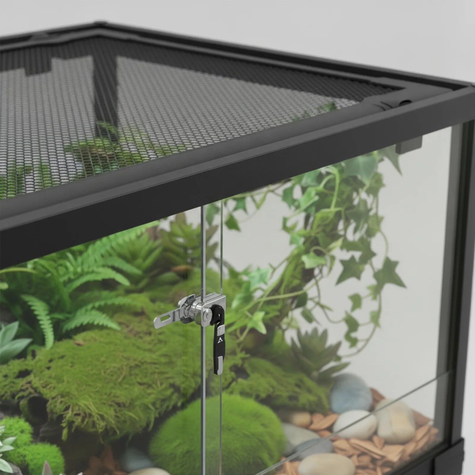 Terrarium PawHut 86L Verre Panoramique 360°
