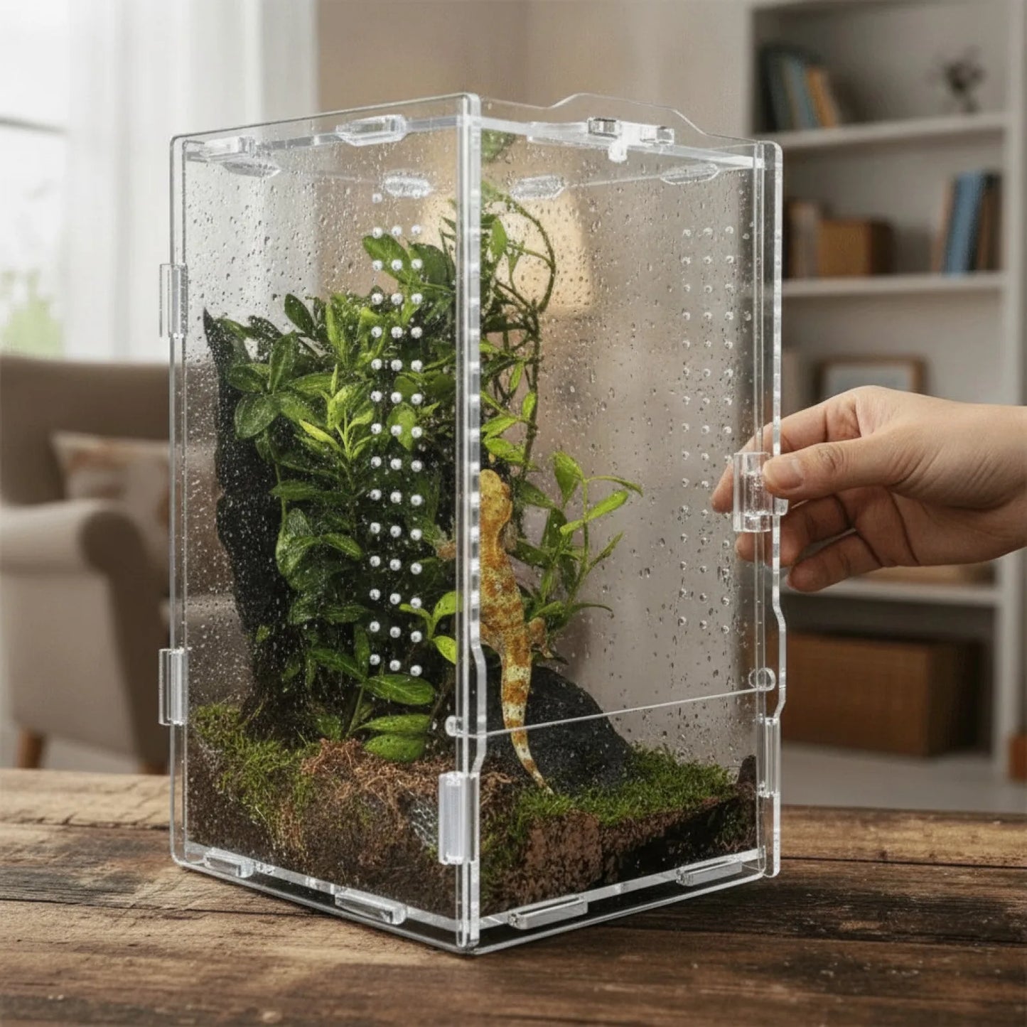 Terrarium Acrylique Transparent pour Reptiles et Arthropodes