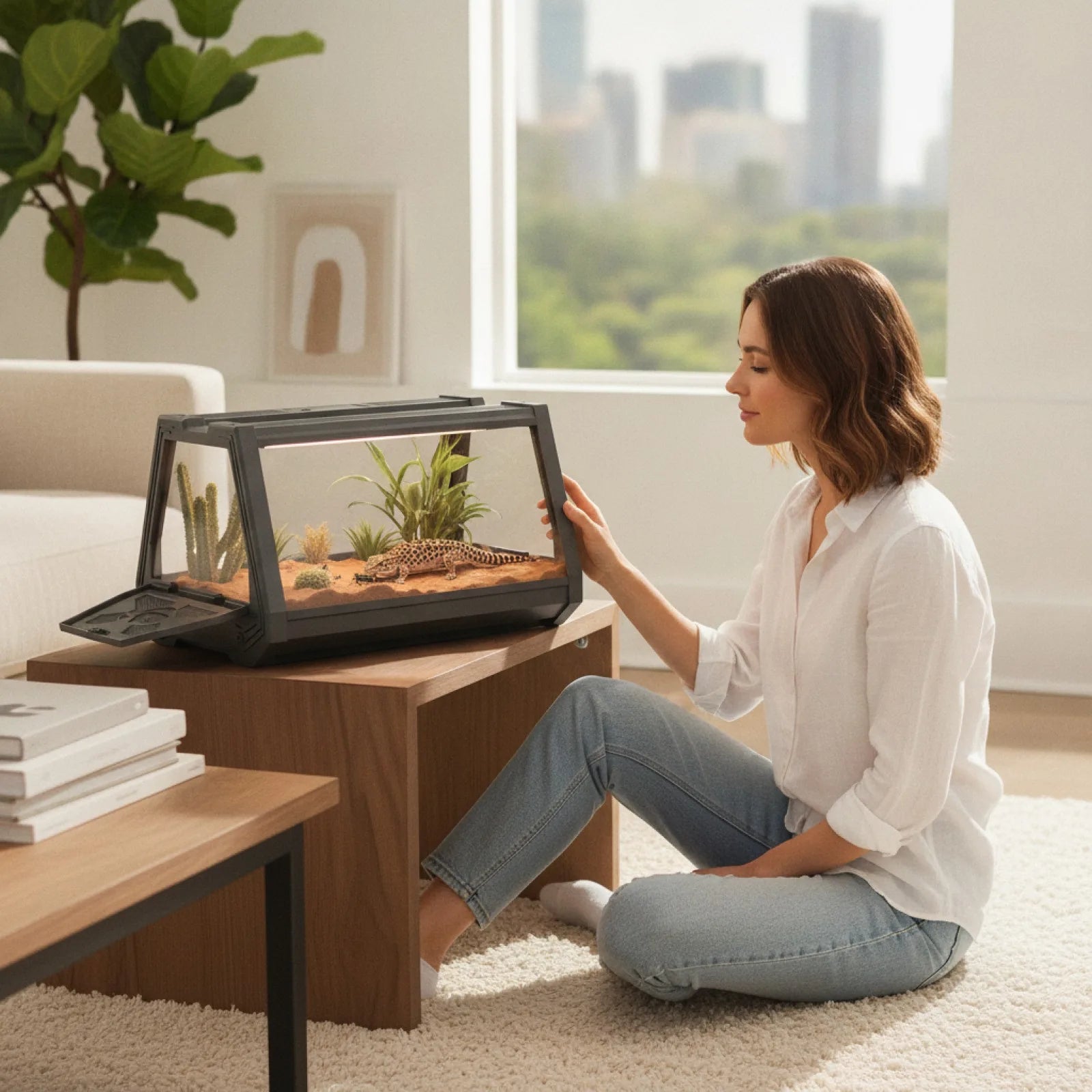 Terrarium Ventilée miflame : Habitat Sécurisé pour Reptiles