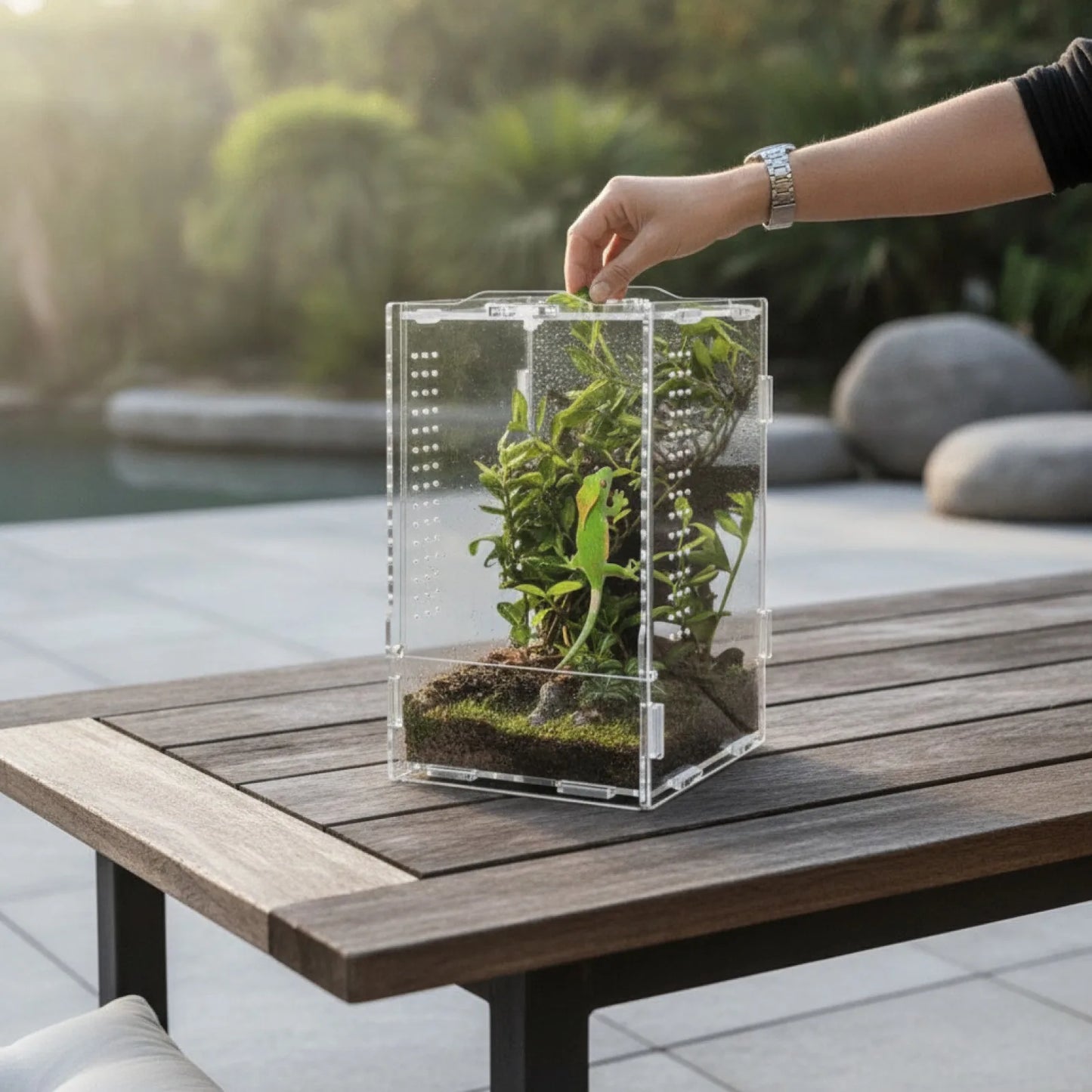 Terrarium Acrylique Transparent pour Reptiles et Arachnides