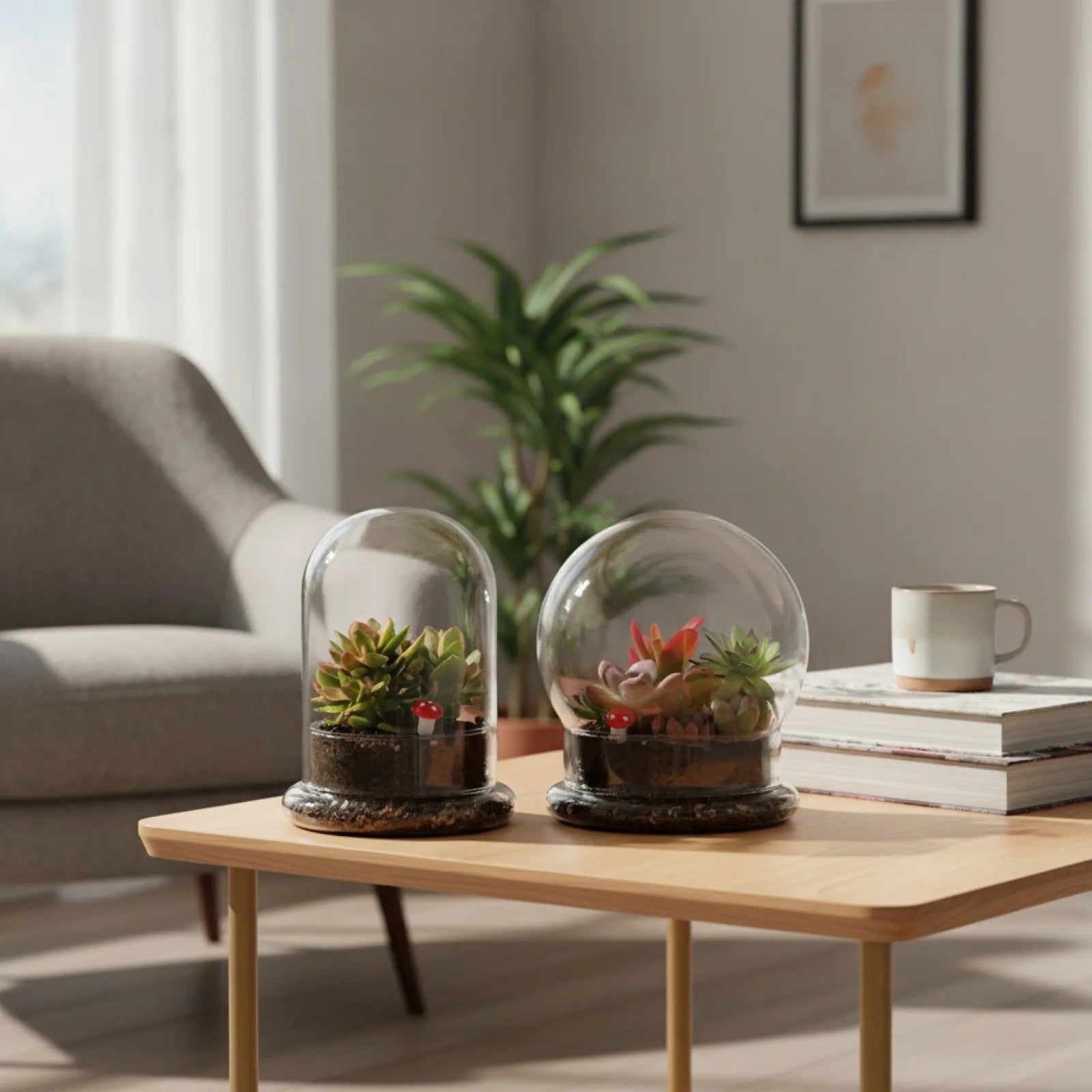 Cloche en Verre Décorative avec Base - Taille M