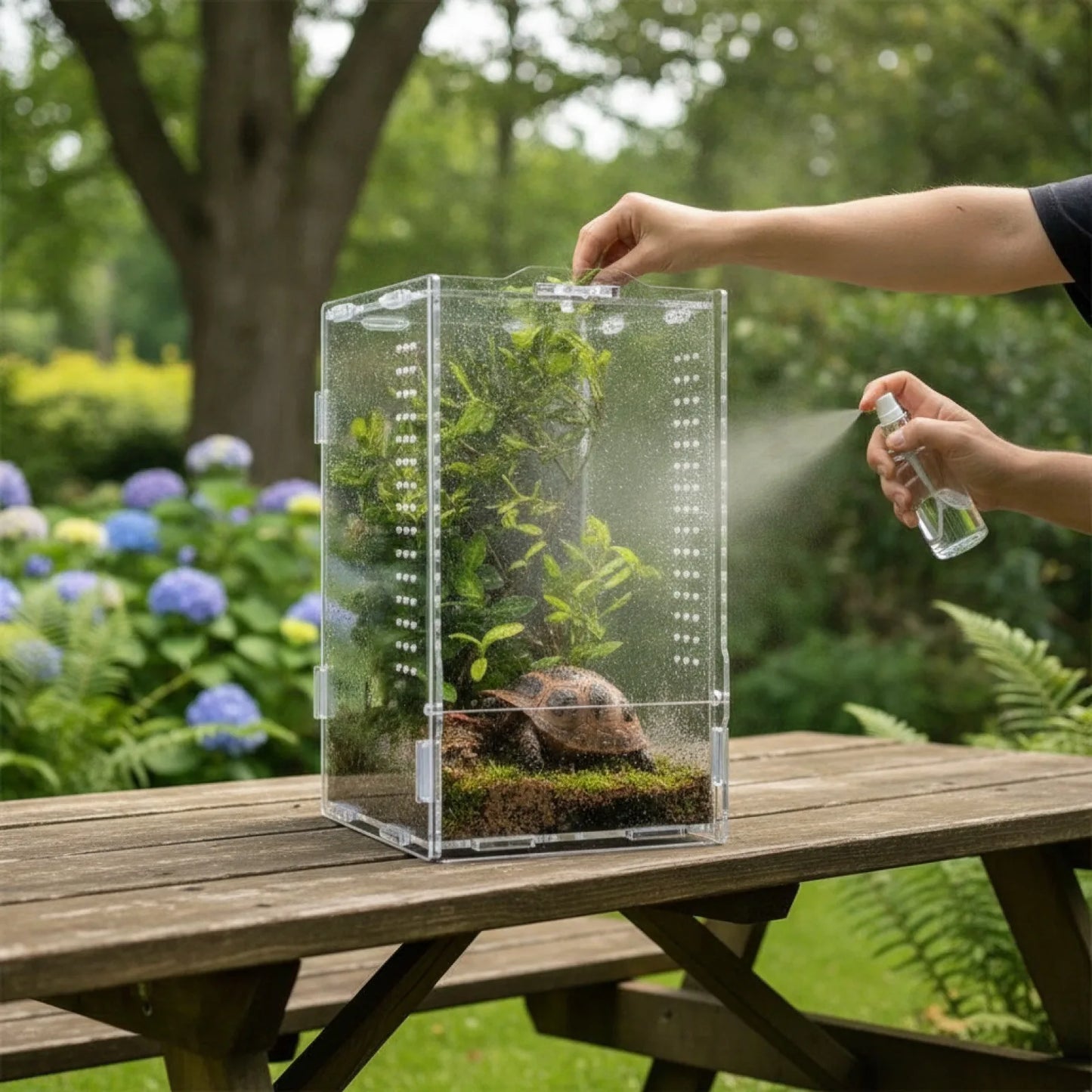 Terrarium Acrylique Anti-évasion pour Reptiles et Insectes