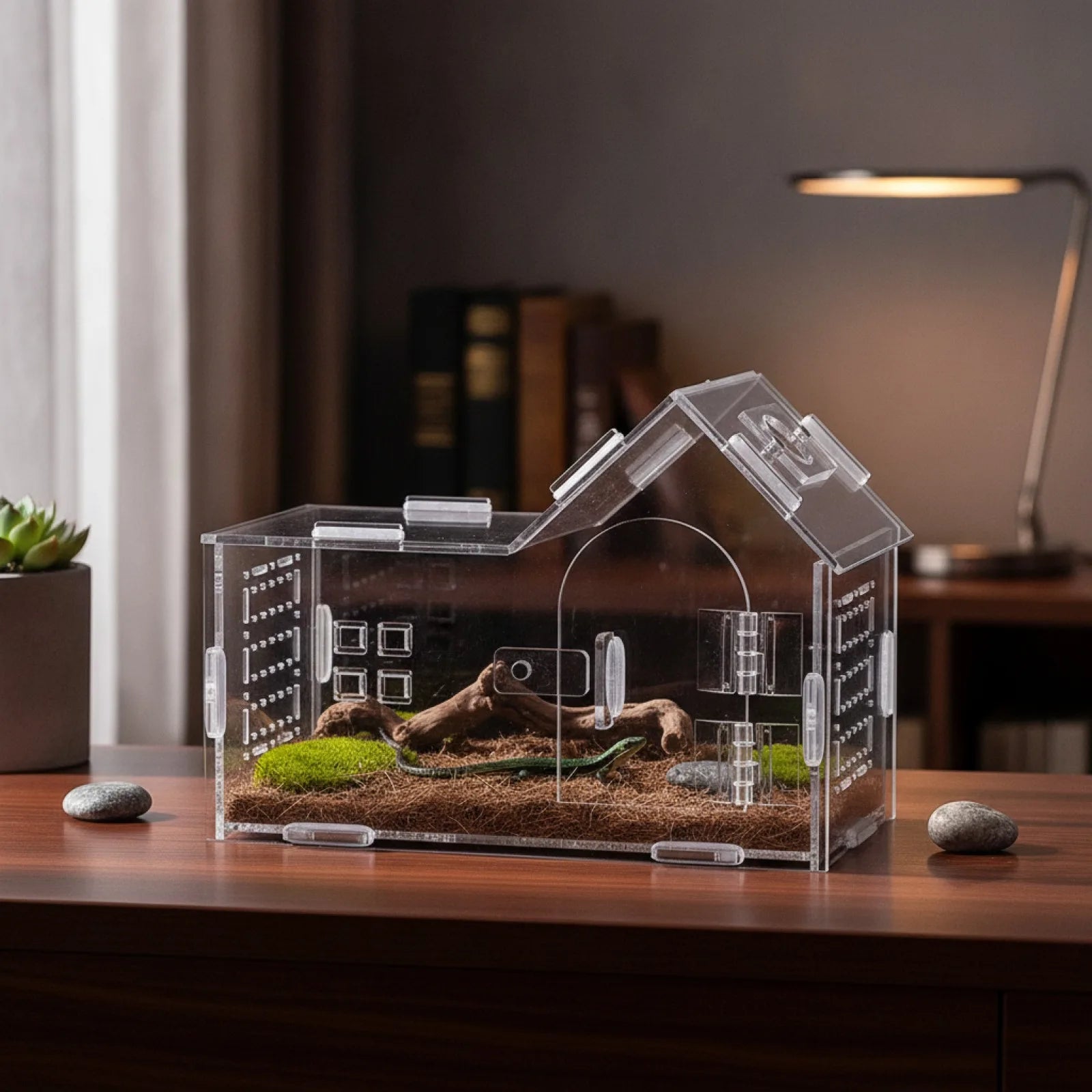 Habitat Transparent Écologique pour Reptiles
