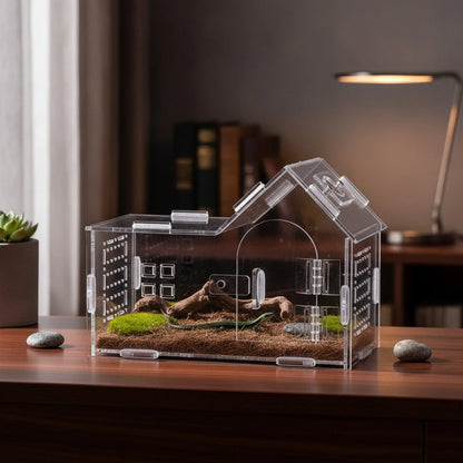 Habitat Transparent Écologique pour Reptiles