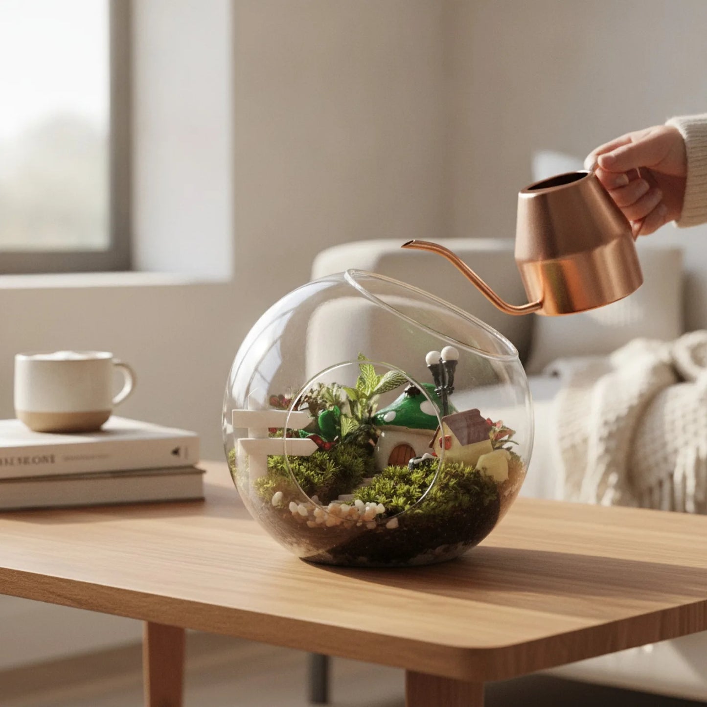 Vase Boule Verre Transparent pour Plantes