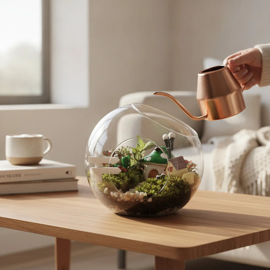 Vase Boule Verre Transparent pour Plantes