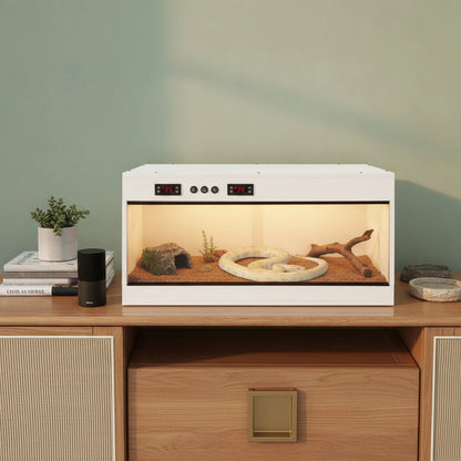 Habitat Reptile PVC & Verre avec Thermostat LCD