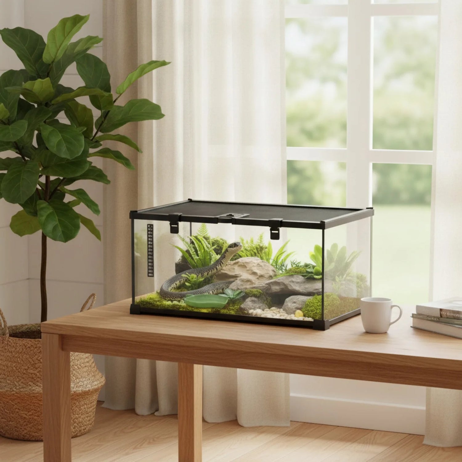 Terrarium Reptile Verre & Métal 50x30x25cm