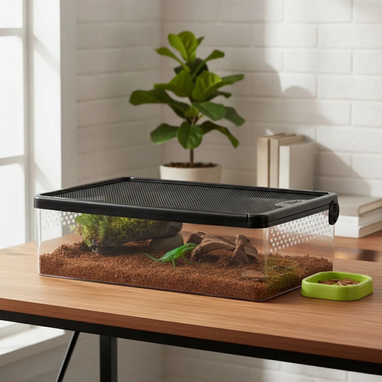Terrarium Haute Transparence : Habitat Sécurisé & Ventilée