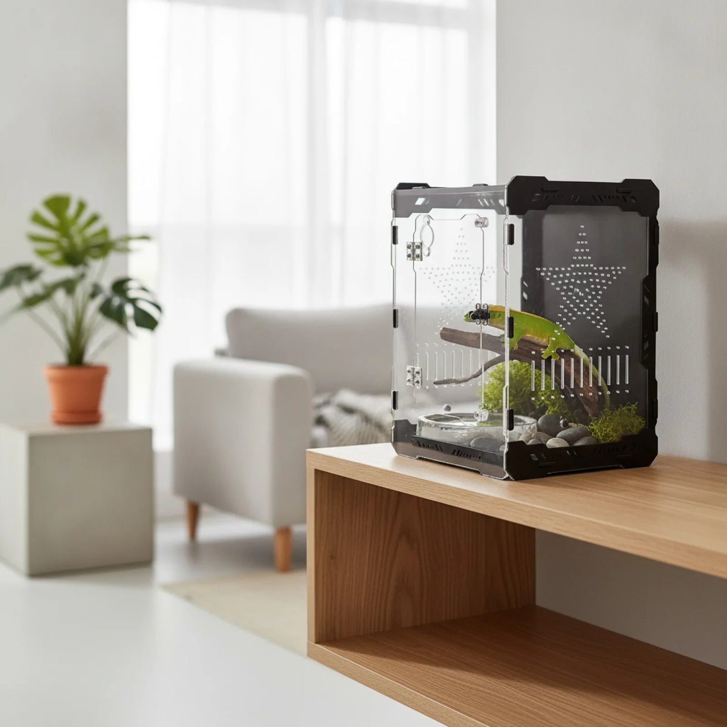 Boîte d'Élevage Reptile Acrylique Ventilée