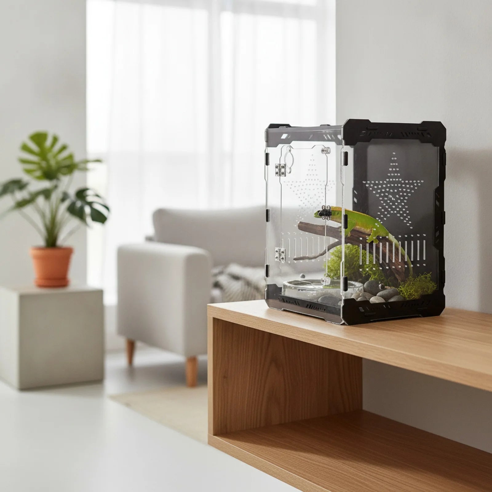 Boîte d'Élevage Reptile Acrylique Ventilée