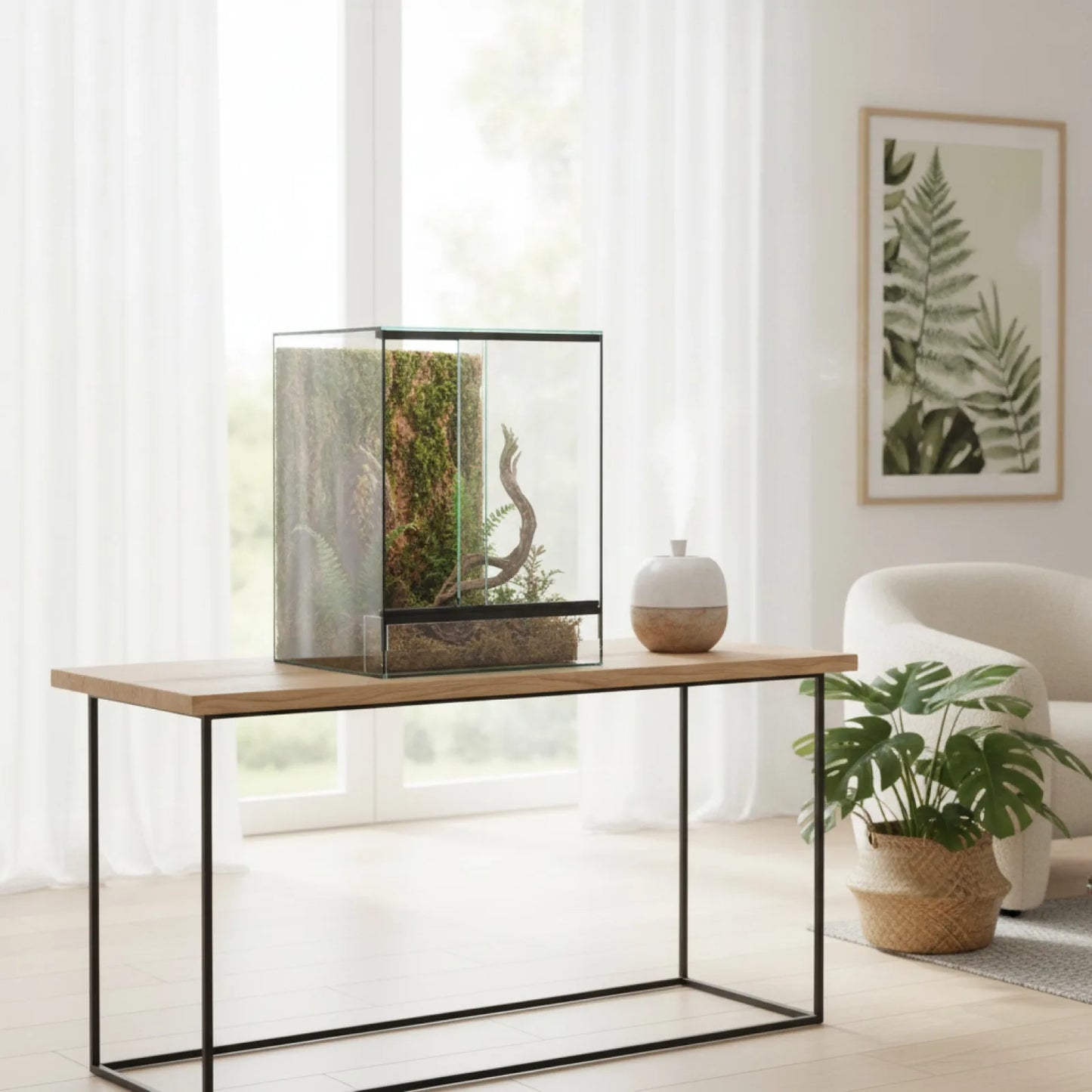 Terrarium Verre 30x30x40cm - Vue 360°
