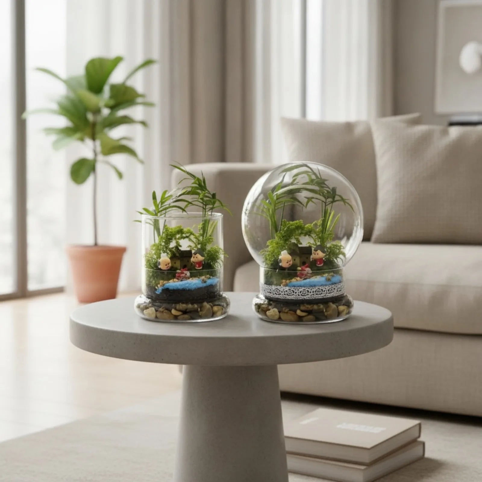 Terrarium Sphérique Fait Main - Jardin Miniature & Déco